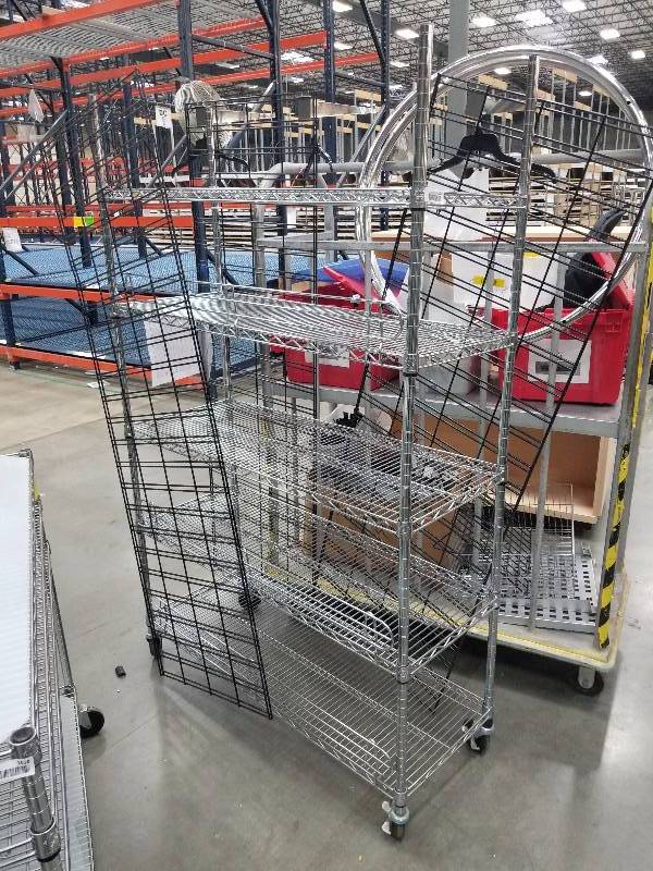 lot 1619 image: Wire Shelves  Bakers Racks see description for sizes