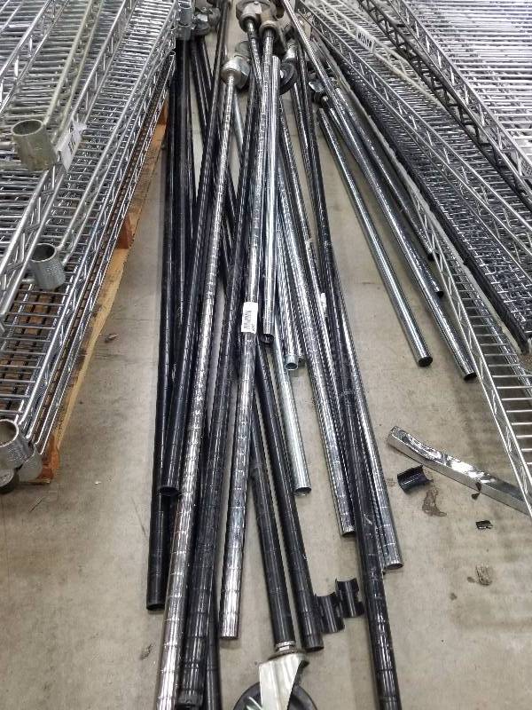 lot 1628 image: Lot of Upright Shelving Poles
