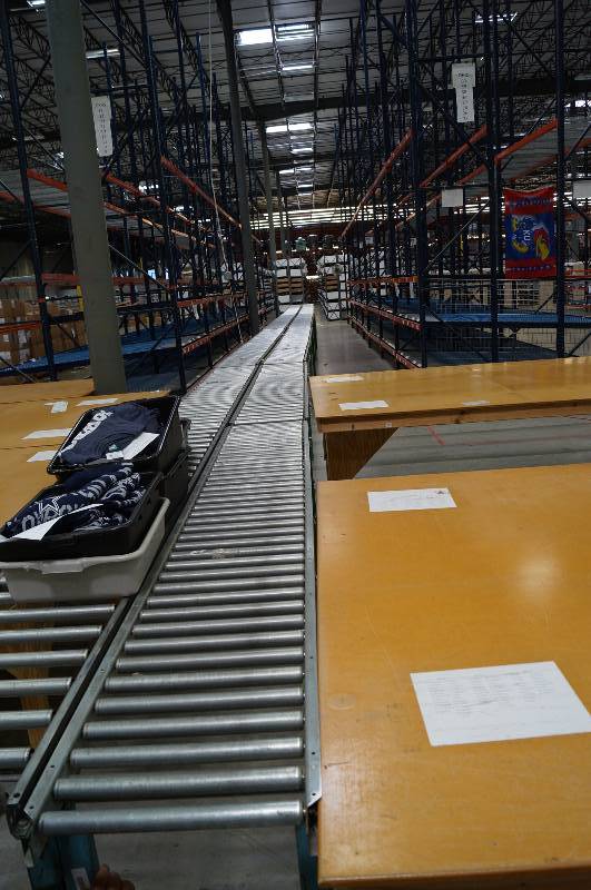 lot 1903 image: 9 Sections of Roller Conveyors