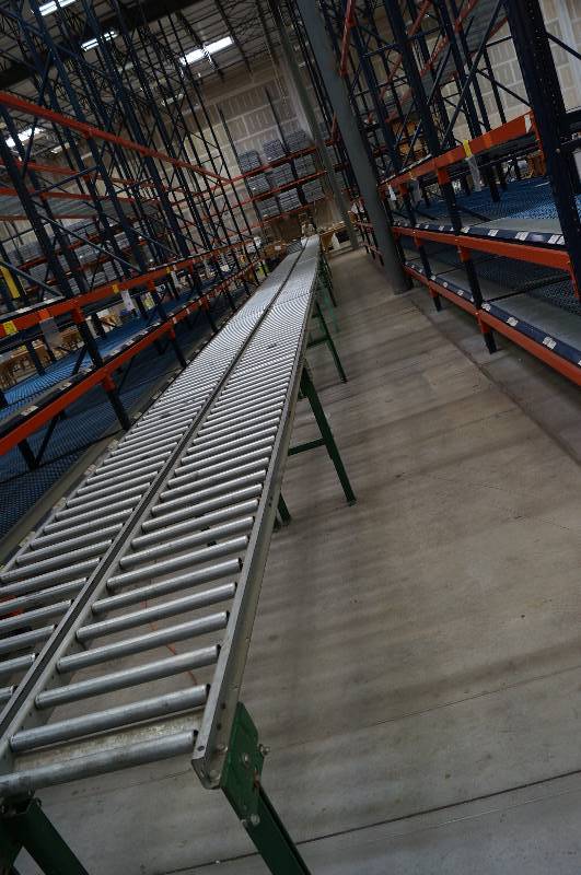 lot 1905 image: 10 Sections of Roller Conveyors