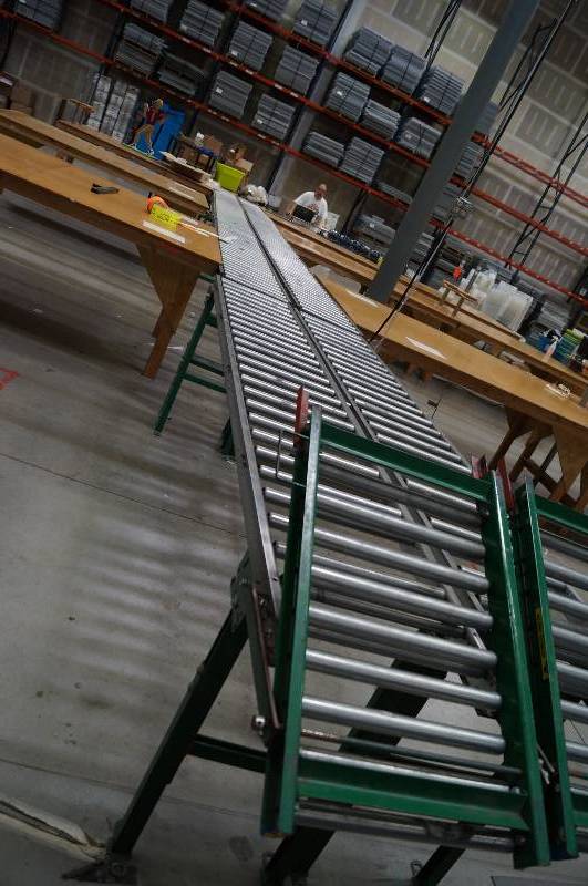 lot 1908 image: 4 Sections of Roller Conveyors