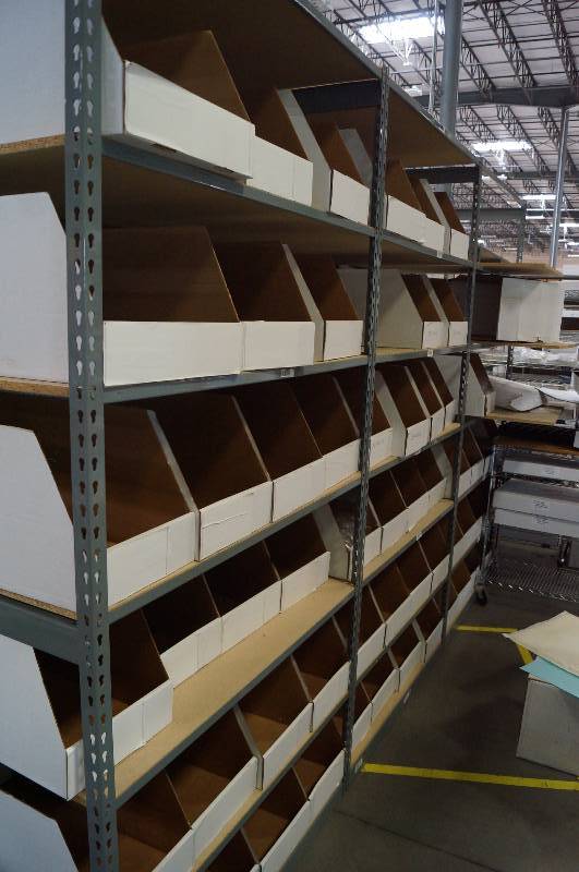 lot 2021 image: 3 Sections of Multi Connected steel Frame Shelving Units