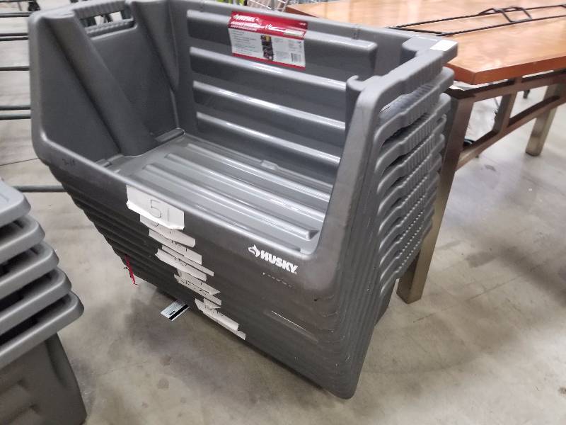 lot 1690 image: Husky Stackable Storage Bins 10