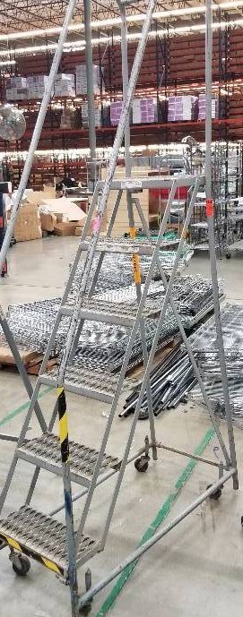 lot 1700 image: Narrow step warehouse ladder
