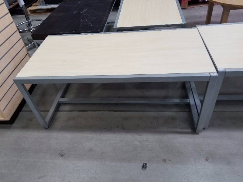 lot 1727 image: Metal and wood table