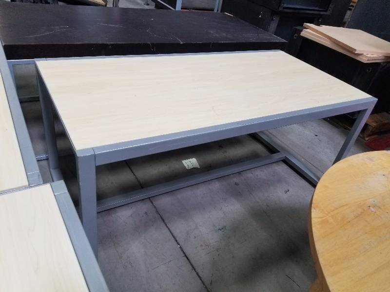 lot 1728 image: Metal and wood table