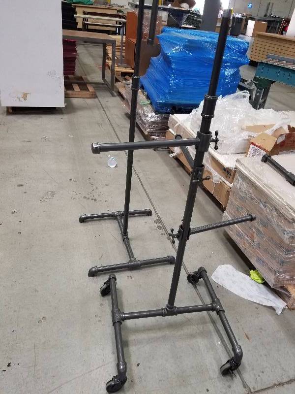 lot 1734 image: 2 Iron Pipe Display Racks