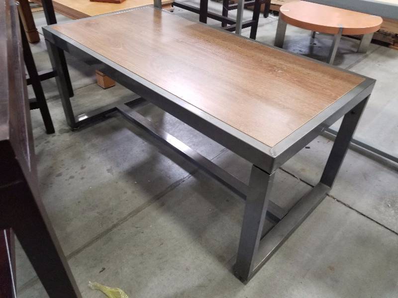 lot 1742 image: Metal and wood table