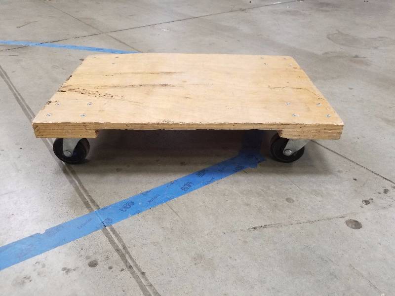 lot 1755 image: Wood roller dolly