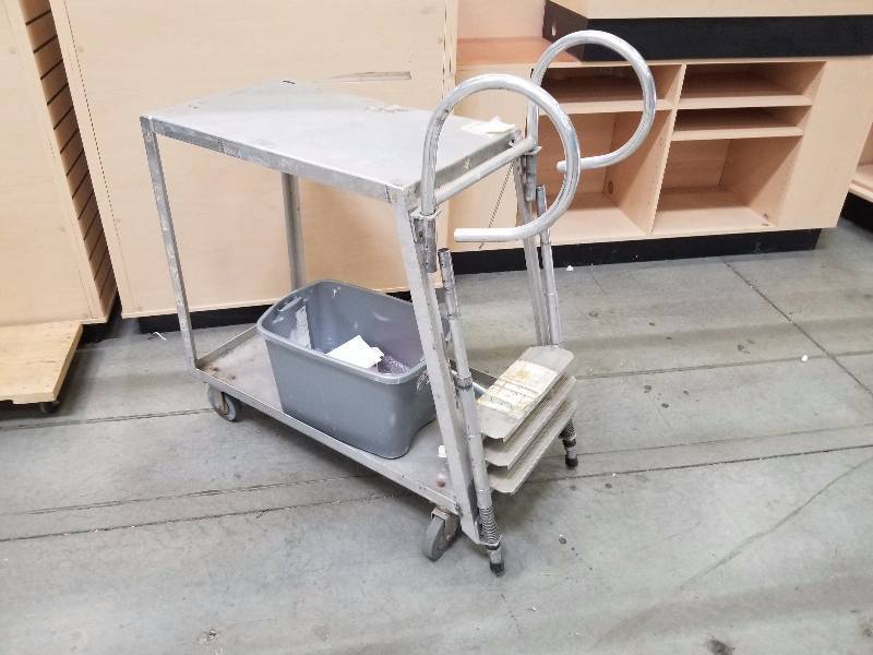 lot 1756 image: Aluminum stocking cart