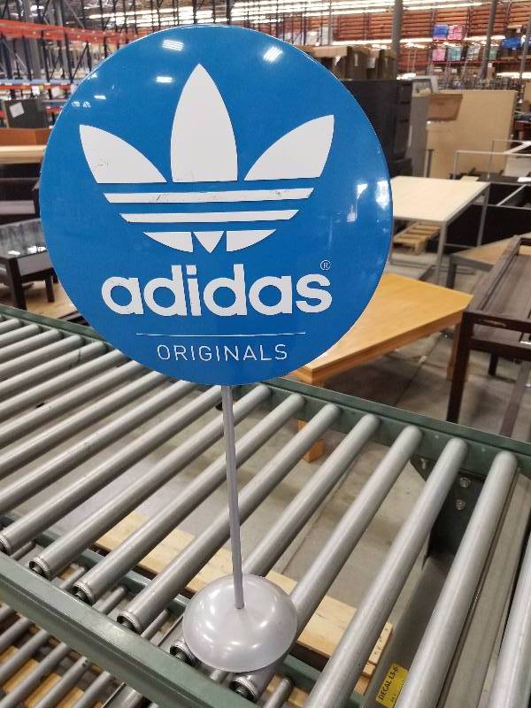 lot 1762 image: Double sided addidas marketing sign