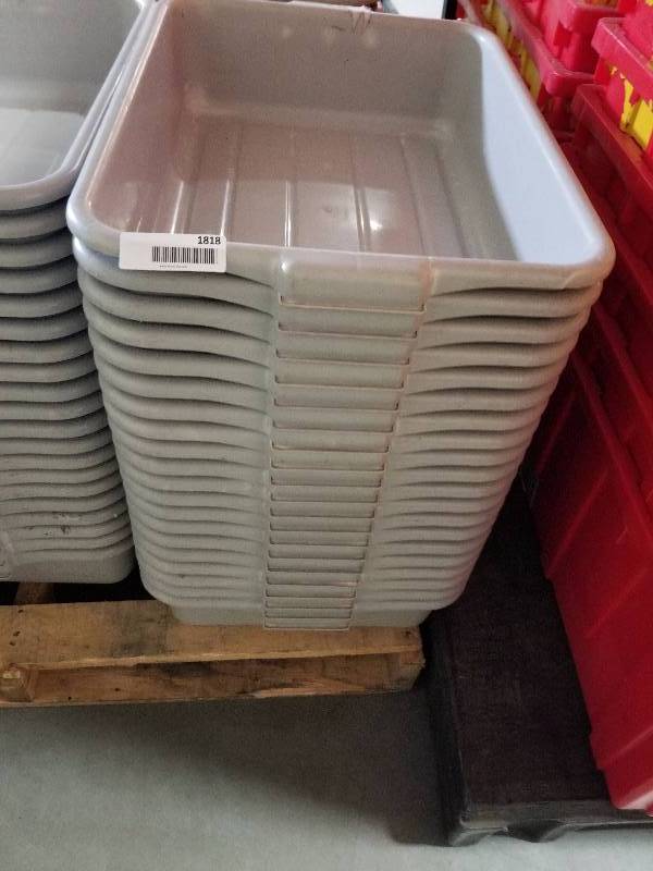 lot 1818 image: 20 Grey Tubs  totes  wash tubs