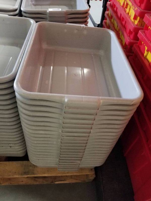 lot 1820 image: 20 Grey Tubs  totes  wash tubs