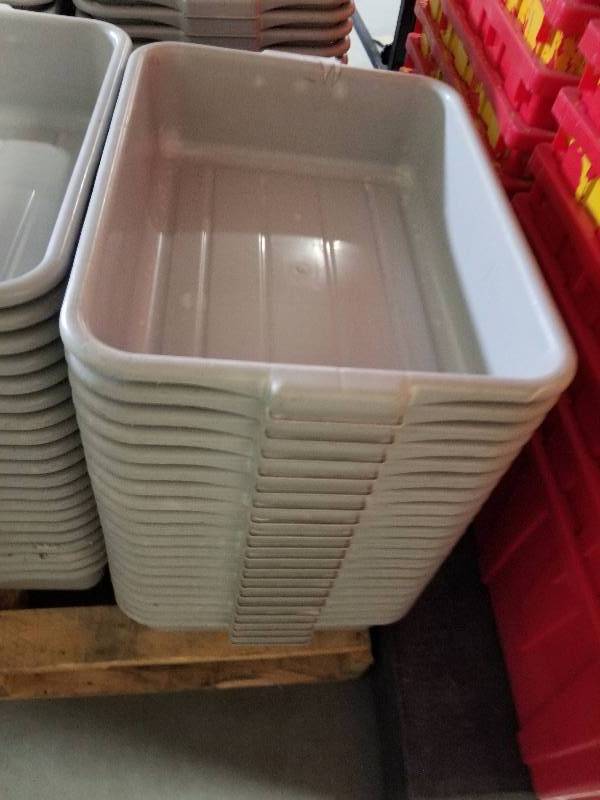 lot 1821 image: 20 Grey Tubs  totes  wash tubs