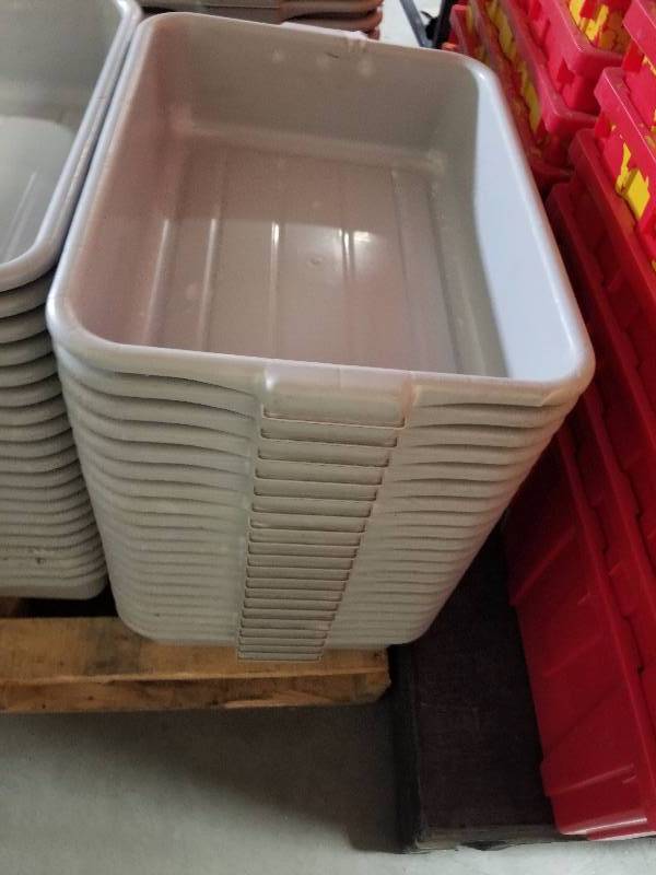 lot 1823 image: 20 Grey Tubs  totes  wash tubs