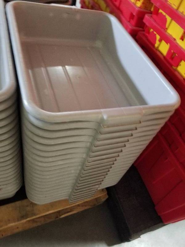 lot 1826 image: 20 Grey Tubs  totes  wash tubs