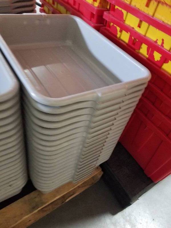 lot 1827 image: 20 Grey Tubs  totes  wash tubs