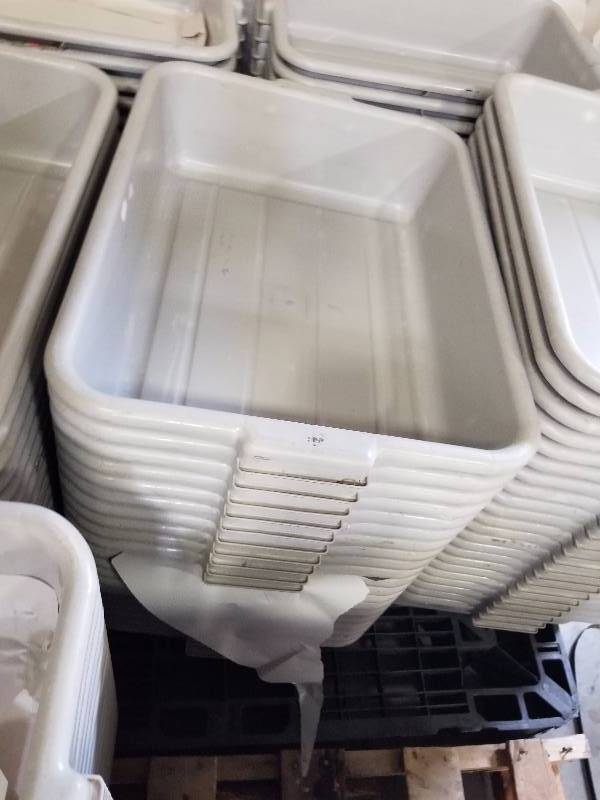 lot 1829 image: 20 Grey Tubs  totes  wash tubs