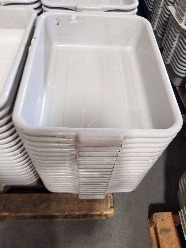 lot 1834 image: 20 Grey Tubs  totes  wash tubs