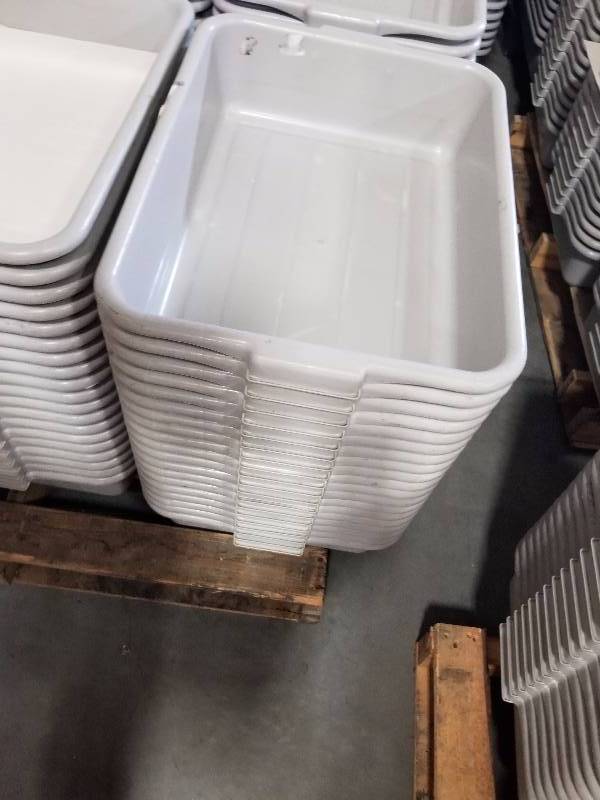 lot 1839 image: 20 Grey Tubs  totes  wash tubs