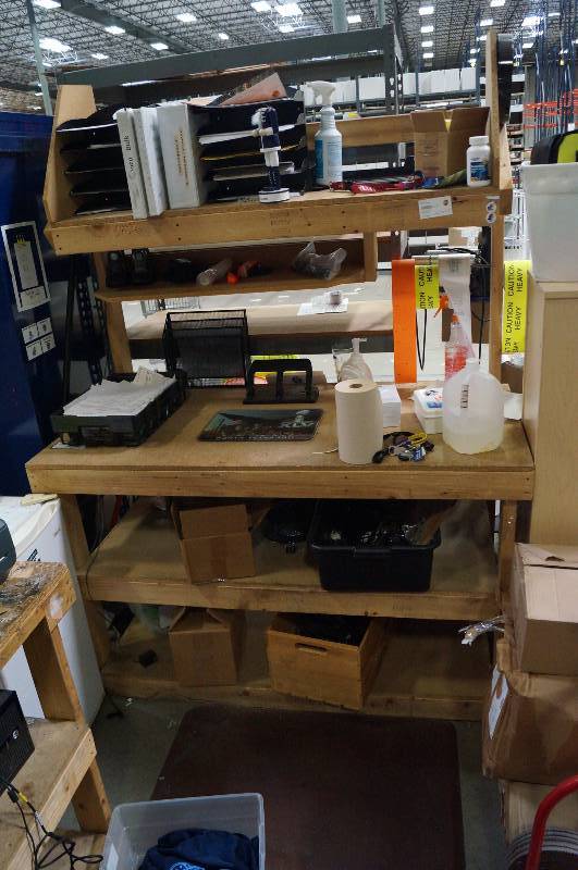 lot 1242 image: Pair of Workbenches with toppers