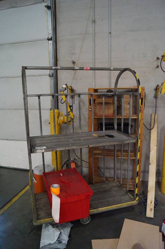 lot 1248 image: Grey Industrial Rolling Rack