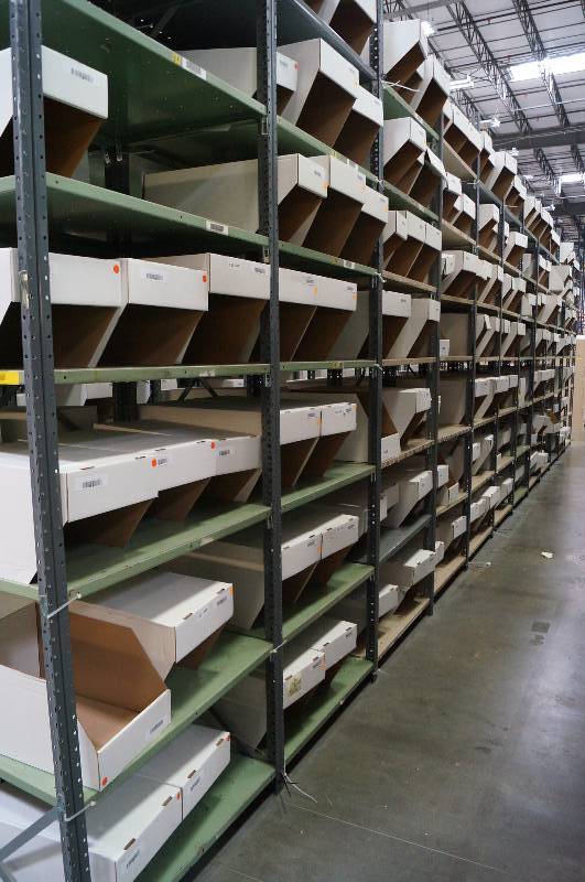 lot 2079 image: All Metal Shelving - Great for Garage or Warehouse