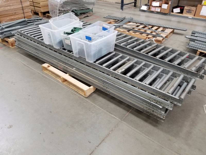 lot 3003 image: 6 - Ten foot Sections of Gravity Rollers
