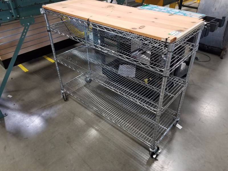 lot 3017 image: 4 shelf, short metro rack
