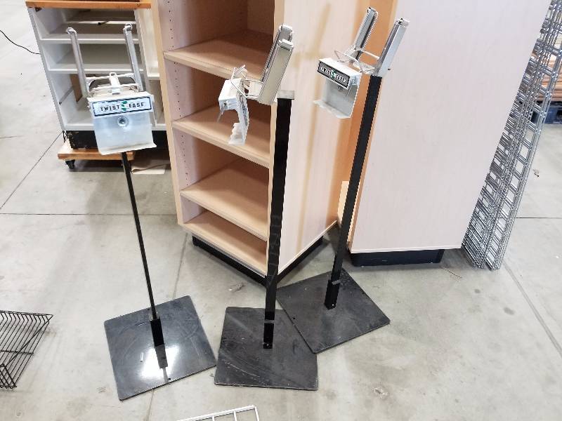 lot 3025 image: 3 Bagging Stands  twisty holders