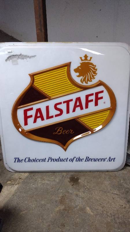 lot 5006 image: FalStaff Hard Plastic Beer Sign