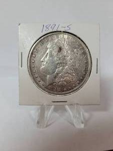 lot 3 image: 1891-S MORGAN SILVER DOLLAR 90% SILVER