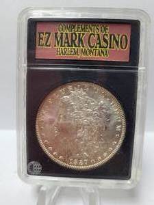 lot 5 image: 1887 MORGAN SILVER DOLLAR 90% SILVER