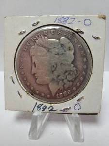 lot 9 image: 1882-O MORGAN SILVER DOLLAR 90% SILVER