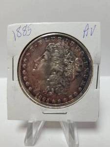 lot 10 image: 1885 MORGAN SILVER DOLLAR 90% SILVER