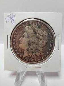 lot 11 image: 1886-O MORGAN SILVER DOLLAR 90% SILVER