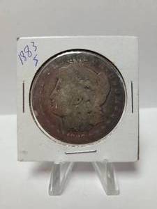 lot 13 image: 1883-S MORGAN SILVER DOLLAR 90% SILVER