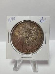 lot 14 image: 1890 MORGAN SILVER DOLLAR 90% SILVER