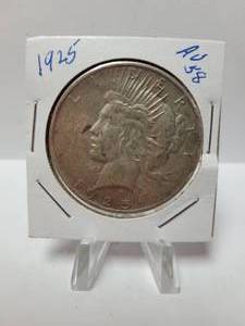 lot 19 image: 1925 PEACE DOLLAR 90% SILVER