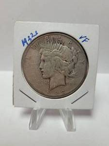 lot 27 image: 1922-S PEACE DOLLAR 90% SILVER