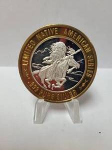 lot 34 image: LIMITED NATIVE AMERICAN SERIES CHIEF MEDICINE CROW COINTOKEN
