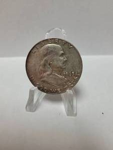 lot 36 image: 1963-D FRANKLIN HALF DOLLAR 90% SILVER