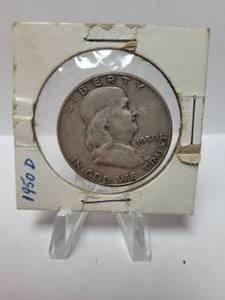 lot 37 image: 1950-D FRANKLIN HALF DOLLAR 90% SILVER