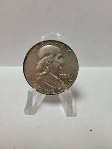 lot 47 image: 1959-D FRANKLIN HALF DOLLAR 90% SILVER