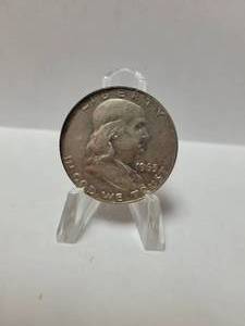 lot 48 image: 1963-D FRANKLIN HALF DOLLAR 90% SILVER