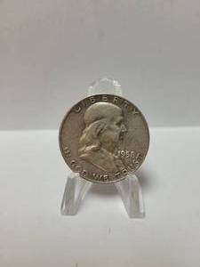 lot 49 image: 1958-D FRANKLIN HALF DOLLAR 90% SILVER