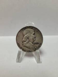 lot 54 image: 1955-D FRANKLIN HALF DOLLAR 90% SILVER