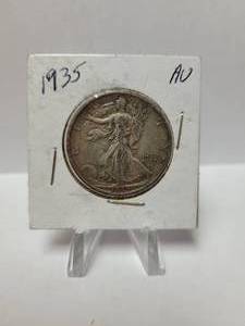 lot 64 image: 1935 STANDING LIBERTY HALF DOLLAR 90% SILVER