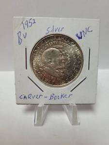 lot 65 image: George Washington Carver-Booker T. Washington Half Dollar 90% SILVER
