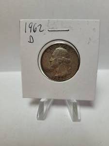 lot 112 image: 1962-D WASHINGTON QUARTER 90% SILVER